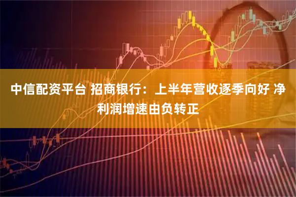 中信配资平台 招商银行：上半年营收逐季向好 净利润增速由负转正