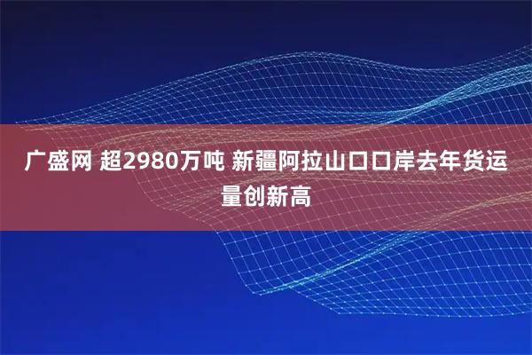 广盛网 超2980万吨 新疆阿拉山口口岸去年货运量创新高